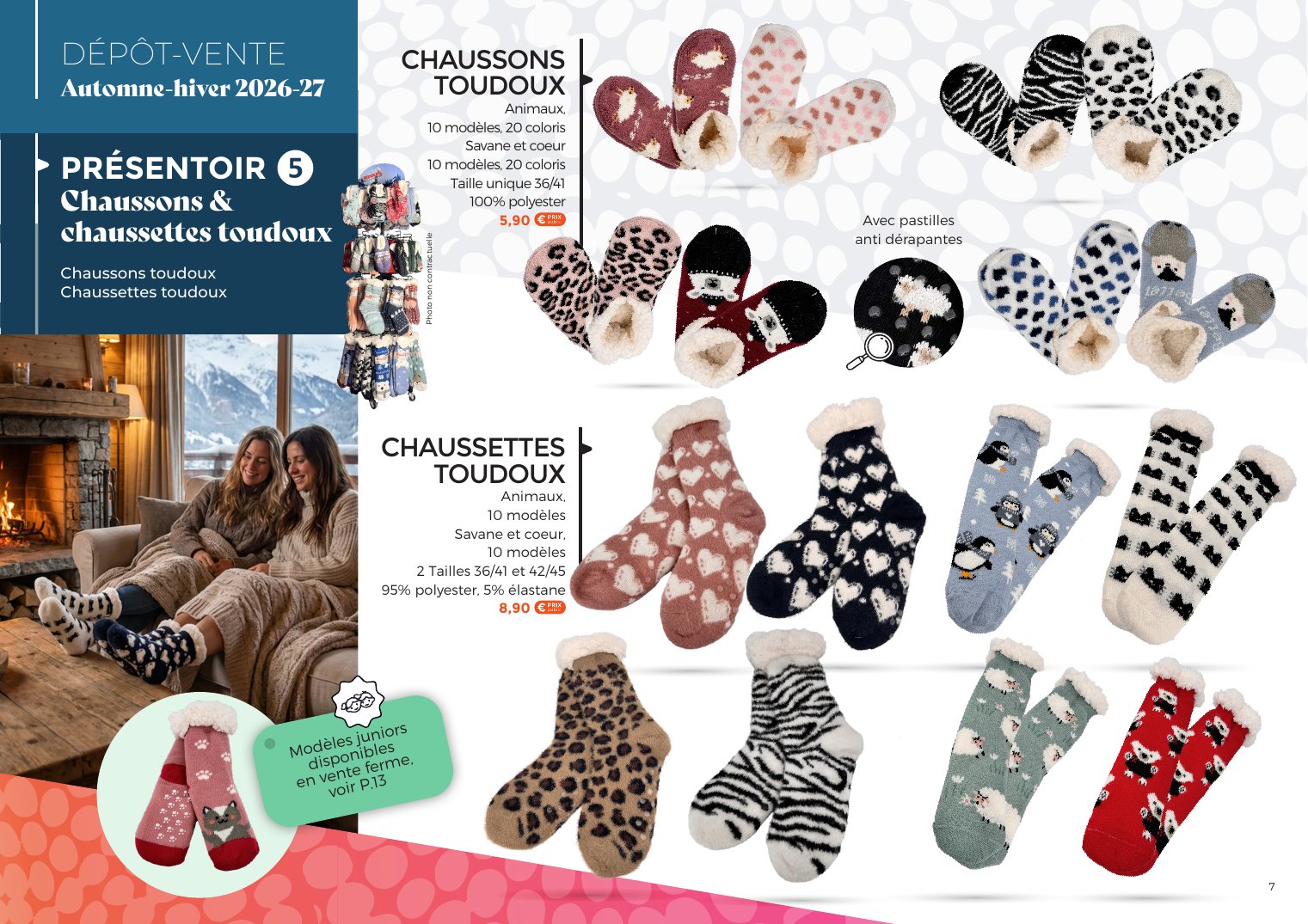 Page Dépôt-vente : chaussons et chaussettes Toudoux