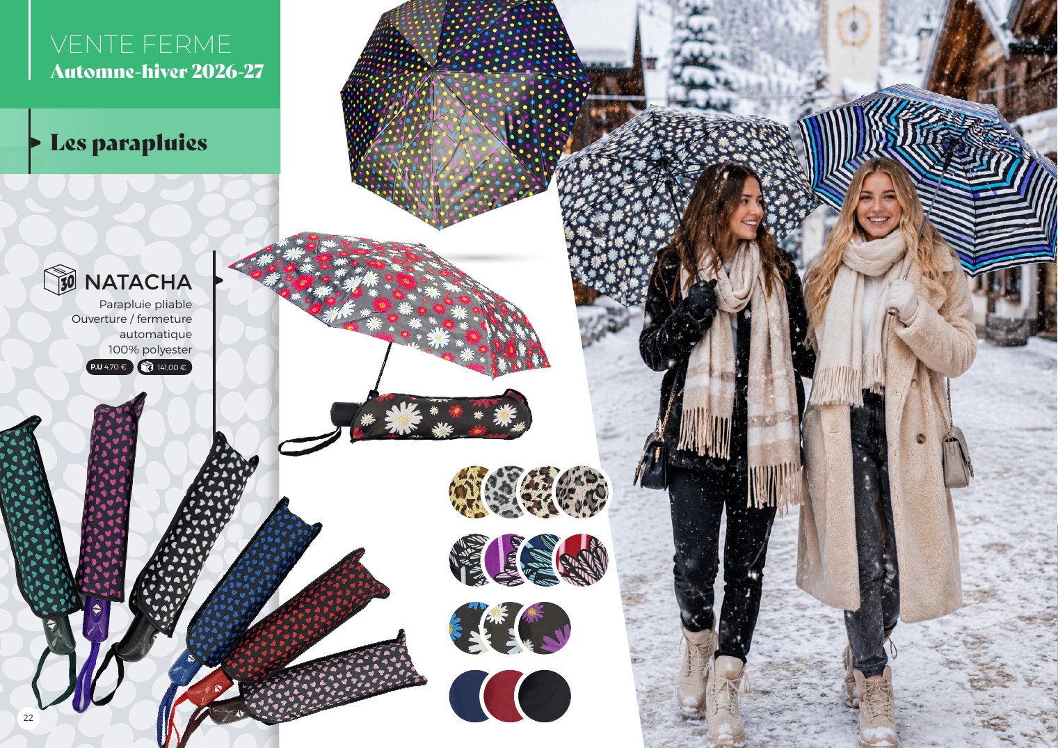 Page Vente ferme : parapluies